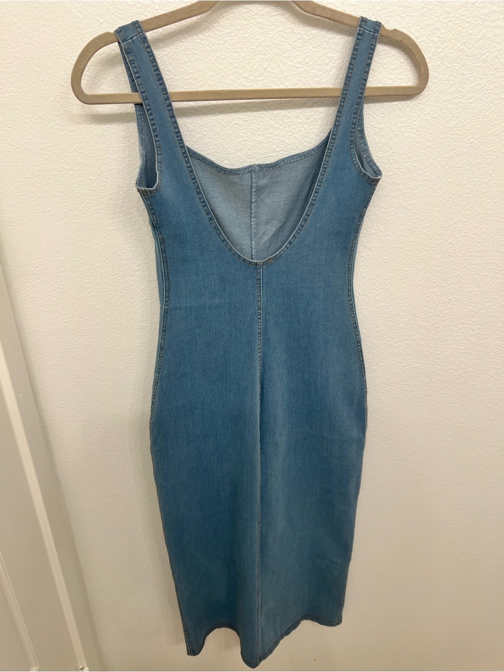Commando Light Blue Denim Midi Slip Dress - Picture 2 of 3